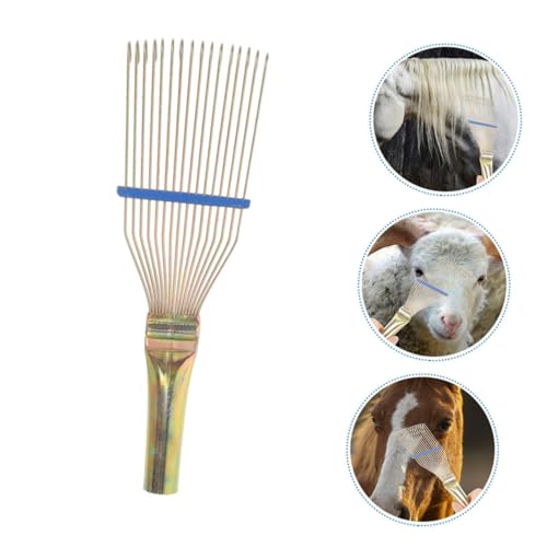 VICASKY Multi Purpose Grooming Rake for Sheep Goat Care Gentle Wool Comb Brush for Horse Hair pet Hair Removal Tool Design Easy to Lightweight