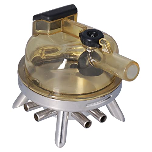 Complete Milking Claw Unit, 400ml Capacity, for Goat Sheep Cow, Stainless Steel Claw, PC Clear Top Cover, Faster and Efficient Milking, for Milking Machine and Milking Parlour