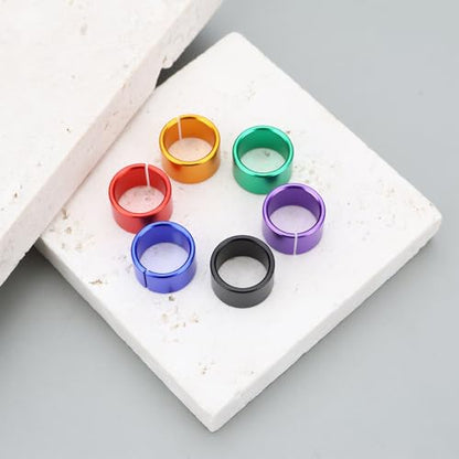 OTOTEC 24PCS Bird Leg Bands Aluminum 8mm Inner Diameter 9.5x9.5x6mm Compatible with Birds and Small Poultry