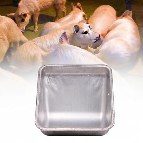 Pig Trough Stainless Steel Sow Feeder Fodder Tray Heavy Duty Pig Waterer Bucket Pet Poultry Pig Feeding Bowl Pig Feeder Bowl, Thickened