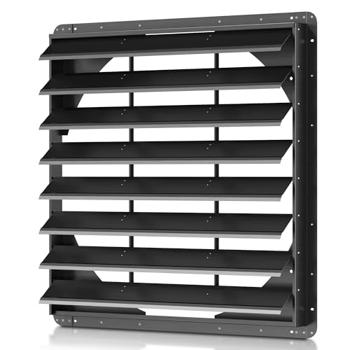 36 Inch Galvanized Sheet Spraying Automatic Exhaust Shutter Louver Vent (No Fan Blades and Motor) for Home Attics, Workshops, Barn, Greenhouse - size: 36 Inch