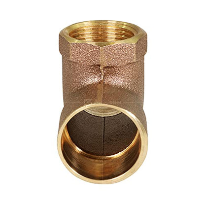 Supply Giant DDGU1141 C X C X F No Lead Cast Brass Tee Fitting with Solder Cups and Female Threaded Branch, 1-1/4" x 1-1/4" x 1 - size: 1-1/4" x 1-1/4" x 1"