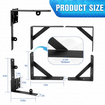 Anti Sag Gate Kit - Gate Hardware Kit - Fence Gate Kit Heavy Duty Gate Frame Kit, Adjustable Gate Corner Brace Bracket with Self-Locking Gate Latch for Wooden Fences, Shed Doors