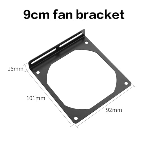 YAODHAOAD Fan Mount Stand Bracket, Metal Computer Case Fan Mount Rack Kit, Universal PC Case Fan Holder Accessory for Enhanced Cooling System DIY(2PCS) (9CM) - size: 9CM