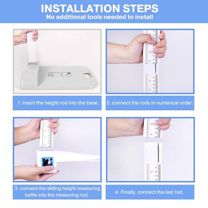 Height Measurement Tool, Height Measurement for Kids and Adults, Portable Stadiometer, Medical Office Aluminum Telescopic Measure Rod Device