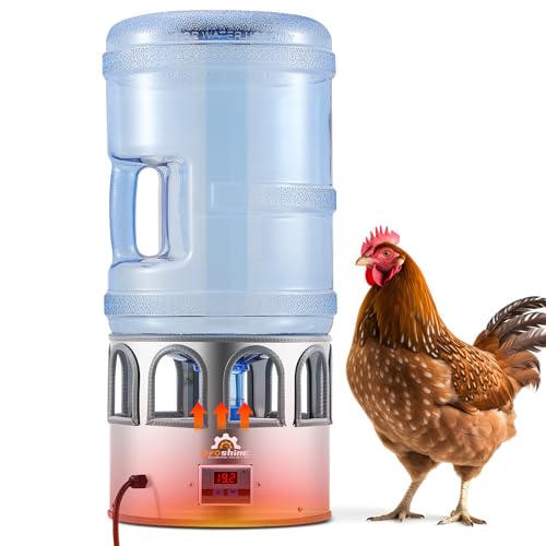 Heated Chicken Waterer 5 Gallon, Heated Poultry Waterer, for Chicken Duck and Chicken Coop