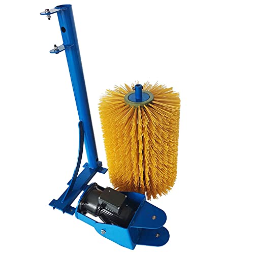 INTBUYING Electric Rotating Massage Brush for Cattle/Horse/Livestock Swing-Mount Animal Body Scratcher with Grooming & Scratching Modes Robust Farm Brush Tool 220V