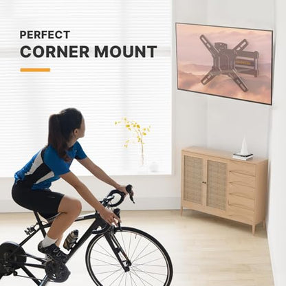 Perlegear Full Motion TV Wall Mount Bracket for Most 13-43 Inch LED LCD Flat Curved Screen TVs & Monitors, Swivel Tilt Extension with Articulating Arms, Max VESA 200x200mm up to 44lbs - size: for 13-43 inch TVs&Monitors