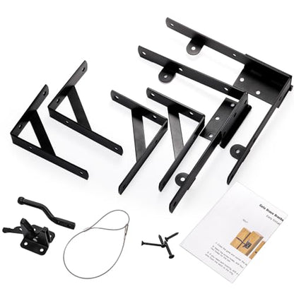 ZENFUN Anti Sag Gate Frame Kit, Gate Corner Bracket, Heavy Duty Brace Gate Hardware with Hinge and Gate, Wooden Fences-No Sag Gate Corner Brace Bracket for Doors, Corral Gates, Wood Windows
