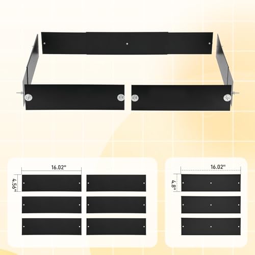 MARGAR Urine Guard & Scatter Guard for Ferret Nation & Midwest Critter Nation Cage - Rustproof Aluminum Pet Cage Poop Guard, Easy Install for Ferrets Chinchillas Rats Totoro - Large Black Single Layer