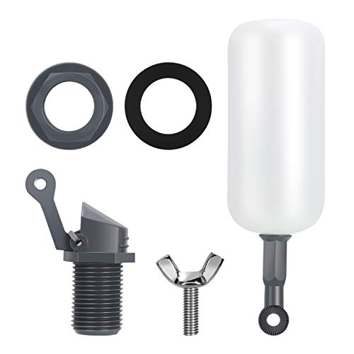meekoo Float Ball Valve, 1/2 Inch Male Straight Thread Automatic Fill Feed Humidifier Tank Water with Adjustable Arm for Pond Livestock Water Trough Aquarium Aquaculture Hydroponics Reservoir(2 Pack)