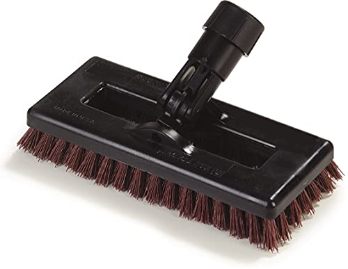 SPARTA Swivel Scrub, Heavy Duty Scrubber with Nylon Grit Bristles, Cleaning Essentials for Commercial and Home Use, 8", Rust, 1 Count - color: Rust