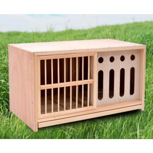 Bird cage Solid Wood Nest Box Pigeon Pairing Cage Pigeon Racing Homing Pigeon Nest Pigeon Supplies The Design of The Door Rotating Door Bolt(60 * 30 * 35cm(23.6 * 11.8 * 13.7inch), Lightproo - color: Lightproof Model, size: 23.6"L x 11.8"W x 13.7"H