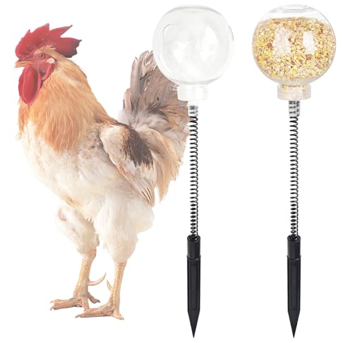 CYG&CL 2 Pack Chicken Peck Toy, Chick Slow Feeder Ball & Enrichment Toy, Boredom Toys for Your Flock, Chicken Coop Toys for Hens Birds