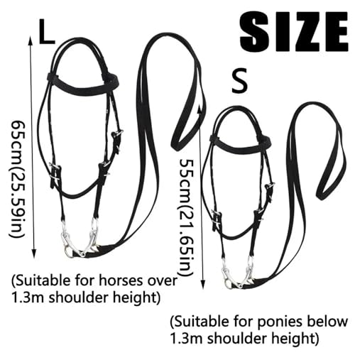 Cattle Halter Thickened Horse Halters Comfortable Adjustable Strap Neck Stretcher Durable Bridle Training Rope for Gentle Control Calves During Grooming - color: Blue-L