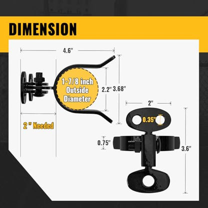 VIVIDA 1-7/8" Black Wall Mount Latch, Chain Link Flat Back Gate Latch for 1-7/8" Gate Frame, Mounts to Wooden Fence Post or Wall, Black Chain Link Fence Parts, 2 PCS - size: 1-7/8" (2 PCS)