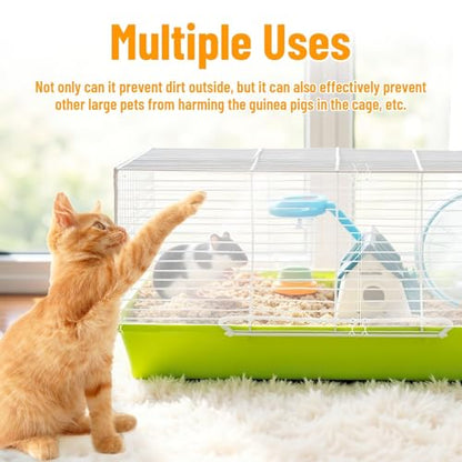 PETKNOWS 12 Pack Pet Cage Liner Protection Rabbit Cage Urine Guard Clear Cage Edge Liner Guinea Pig Side Lining Habitat Siding Small Animal Cage Accessories - Keep Litter in The Cage - color: Transparent, size: 30X20 CM