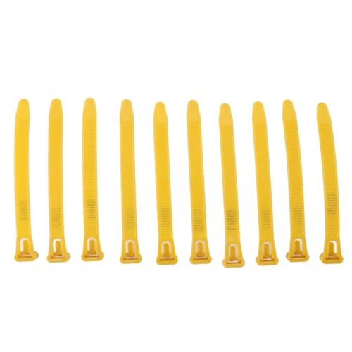 SUNGOOYUE Chicken Leg Bands, Plastic Poultry Identification Rings with Adjustable fadeless Numbered Engraving, for Duck Goose Chicken Management (Yellow) - color: Yellow