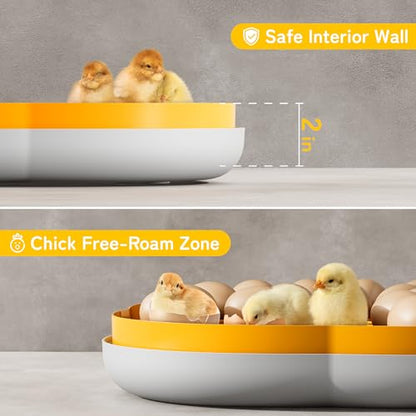 25 Egg Incubators for Hatching Eggs, Spacious Interior with Protective Wall, Top Handle, Automatic Egg Turning, Smart Lockdown Mode, Incubation Day, Auto Water Refill, for Chicken, Quail & Duck Eggs - size: 25 Eggs