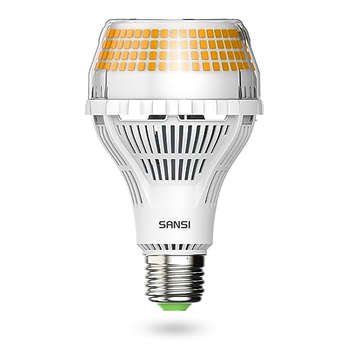 SANSI 400W Equivalent A21 LED Light Bulb, 3000K Soft Warm White 6000 High Lumens E26 LED Bulbs, Non-Dimmable Bulb w/Ceramic Technology, 40 Watt Power Energy Saving Light Bulb for Home Office - color: 3000k Soft Warm, size: 6000 Lumen 1-Pack