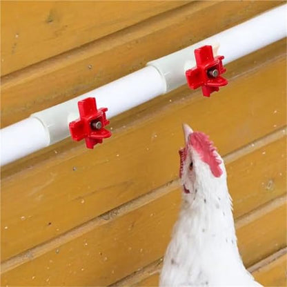 20pcs Chicken Water Cups for Poultry Automatic Poultry Water Feeding Cups Good Sealing Tee Fittings Poultry Waterer for Chickens Ducks