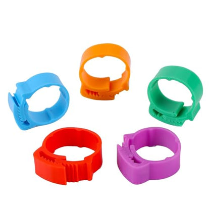 Chicken Foot Ring Adjustable Size Poultry Leg No Number Buckle ID2.0~2.4cm Plastic Chick Duck Goose Feeding 70 Pcs for Easy Flock Management(Red) - color: Red