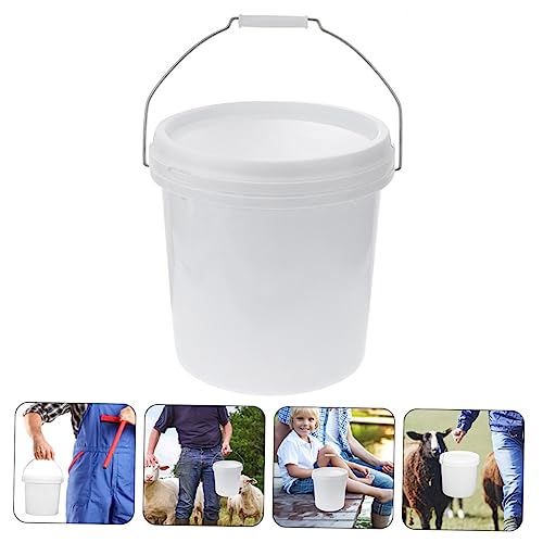 Hemobllo Food Grade Seal Bucket with Lid Multipurpose Plastic Storage Container for Pet Food Livestock Feed and Convenient Handle for and Use