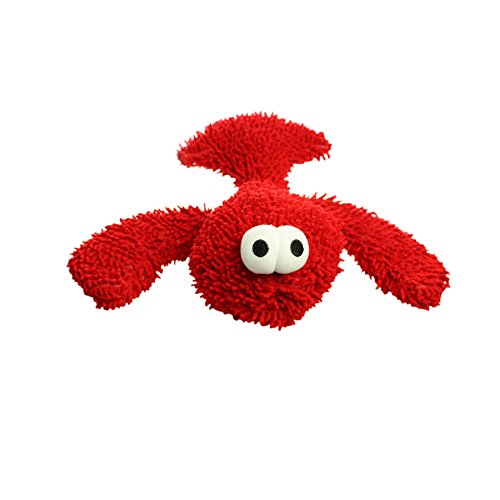 MIGHTY- Microfiber Ball Lobster – Made with Squeaker Balls and Minimal Stuffing. Strong & Tough. Interactive Play Dog Toy. Machine Washable & Floats. | Multiple Layers & Reinforced Seams , Washable and Floats , Mighty® Construction - color: Red Lobster