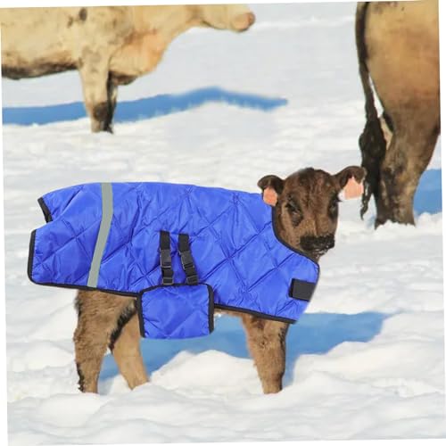 Calf Blanket Waterproof Thicken Goat Blankets Warm Adjustable Goat Coats for Winter 33.5x42.5 Inch Windproof Foal Blanket Folding Soft Mini Horse Blanket Jacket for Calves