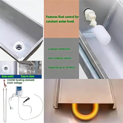 Heavy-Duty Stainless Steel Livestock Feeder Trough - Large Capacity for Cattle, Sheep, Horses, Alpacas & Goats - Durable Farm Equipment, 60x160cm Efficiency