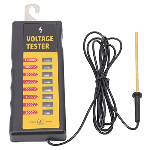 Electric Fence Voltage Tester with 8 Neon Lights, and Portable for Farms and Livestock, Measures up to 12KV, Easy Fault Finding