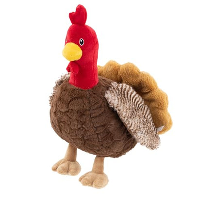Fuzzl Plush Super Soft Sir Gobbles Turkey Dog Toy & Comforter – Cuddly Plush with Squeaker, Gentle Dog Toy for Puppies & Small, Medium & Large Dogs - style: Sir Gobbles