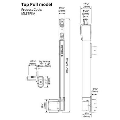 National Hardware Pool Safety Magna Latch N346-210 Top Pull Magnetic Gate Latch for Pool Gates and Fence Gates Self Closing Child Proof Black Outdoor Gate Hardware