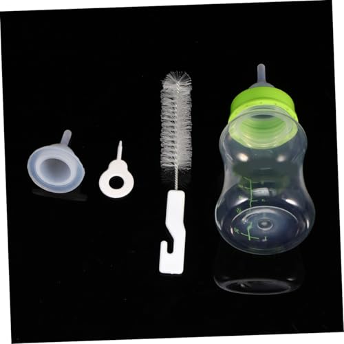 BESPORTBLE 4pcs Silicone Puppy Feeding Bottle Safe and Durable Pet Feeder with Wide Aperture Includes Replacement Bottle Mouth Cleaning Brushes Random Color