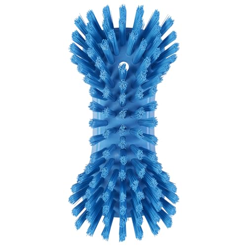 Vikan 38943 Extra Large Hand Brush, Multifunctional, Slip-Resistant Cleaning Tool, Extra Stiff Polypropylene & Polyester Bristle, 9.1", Blue - color: Blue