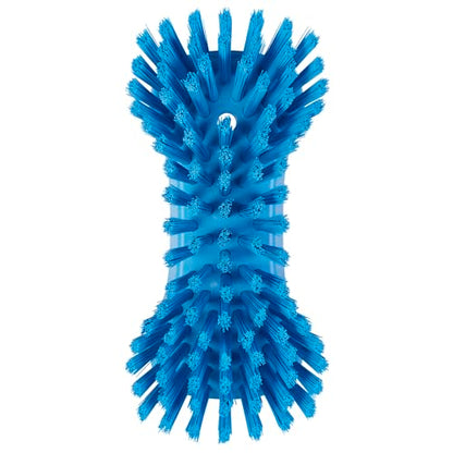 Vikan 38943 Extra Large Hand Brush, Multifunctional, Slip-Resistant Cleaning Tool, Extra Stiff Polypropylene & Polyester Bristle, 9.1", Blue - color: Blue