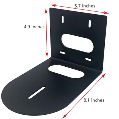 Prisual PTZ Camera Wall Mount Bracket - Heavy-Duty Solid Metal Universal Mount for All PTZ Cameras, Includes Mounting Screws, Adjustable Compact Space-Saving Design (Black) - color: Wall Mount Black