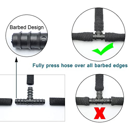 Soaker Hose 1/2" 100ft Rubber Garden Soaker Hoses Kit, Water Seeper Round Drip Hose, Heavy Duty Drip Irrigation Hose For Vegetable, Lawn, Plants and Trees Watering - size: 1/2inch 100ft Brass