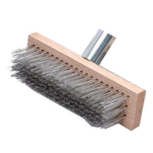 BRRNOO Heavy Duty Stainless Steel Wire Deck Scrub Brush Cleaning Tool 20cm