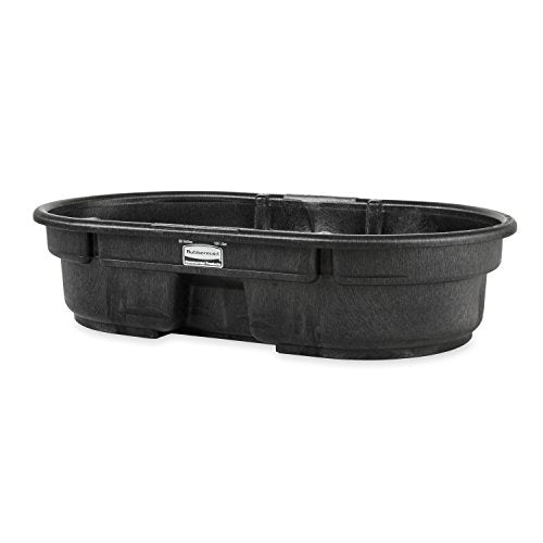 Rubbermaid Commercial Products Stock Tank, 50-Gallons, Structural Foam, Heavy Duty Container, for Livestock/Animal/Cattle Feed & Water, Outdoor Homemade Pool/Hot Tub/Bathtub, & Pet Cleaning/Dog Wash