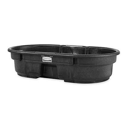 Rubbermaid Commercial Products Stock Tank, 50-Gallons, Structural Foam, Heavy Duty Container, for Livestock/Animal/Cattle Feed & Water, Outdoor Homemade Pool/Hot Tub/Bathtub, & Pet Cleaning/Dog Wash