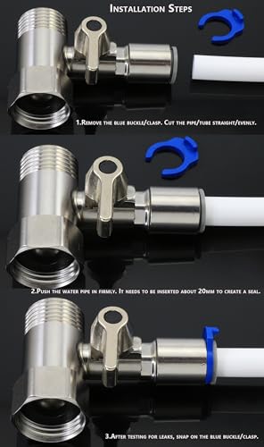 1/2" x 1/2" x 1/4" Tee Stop Valve, Stainless Steel RO Water Branch Tee | Heavy-duty stainless tee for RO, coffee & fridge ice makers. Connects 1/2" line to 1/4" tubing – no extra reducer needed. - style: 1/2*1/2*1/4Three-Way Ball Valve
