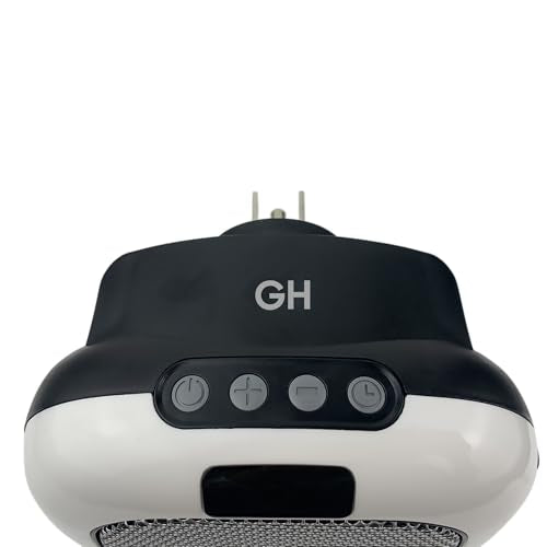 Good Housekeeping 750-Watt Plug-in Wall Mount Electric Space Heater with Adjustable Thermostat, Timer & Overheat Safety Protection