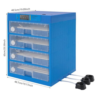 256 Eggs Incubator, Intelligent Automatic Egg Rotating Incubator with Auto Turning and Temperature Humidity Control, Automatic Digital Poultry Hatcher Machine for Chicken Duck Quail Eggs - size: 256 Eggs