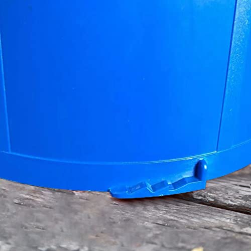 Feeder No Waste Automatic Poultry Food Dispenser House Design with Cover Hanging Poultry Food Contain Chick Feeders for Brooder No Waste - size: M