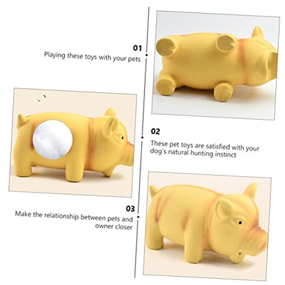 ORFOFE 2pcs Chew Toys for Dogs Latex Dog Teeth Grinding Toys Adorable Pig Shape for Chewing and Reducing Loneliness Lightweight and Portable Pet Supplies