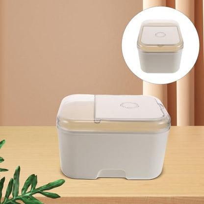 FUOYLOO 10 Kg Airtight Sealed Grain Storage Bucket for Cereal and Flour, Beige Plastic Food Container with Multipurpose Capacity for Kitchen Storage and Pantry Organization