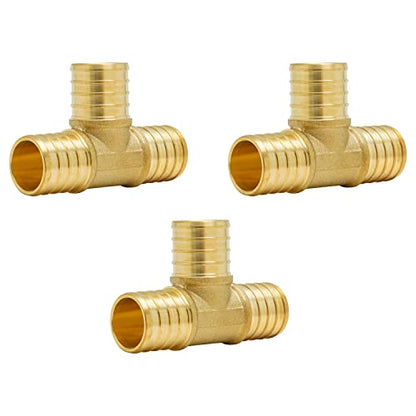 SUNGATOR 3-Pack 1" Pex Tee, 1 Inch Pex Fittings - size: 1" Tee, 3 Pack