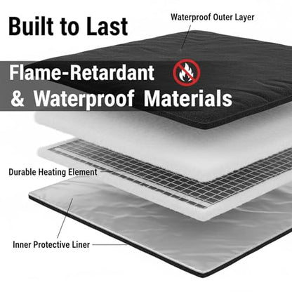 Automatic Water De-Icer for Stock Tanks & Buckets | Waterproof, Chew-Proof Heating Blanket | Prevents Freezing, Adjustable Temperature (275/230/1000) - color: 5/4/15
