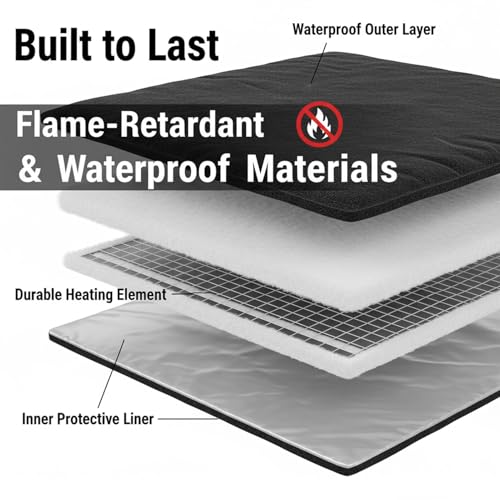 Automatic Water Trough De-Icer | Waterproof & Chew-Proof Heating Blanket | Prevents Freezing for Stock Tanks & Buckets | Adjustable Temperature (275/230/1000) - color: 275/230/1000